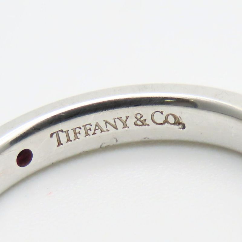 Tiffany & Co Ring ・ring Stacking Band Elsa Peretti Silver 925 Ruby Approx 2.6g