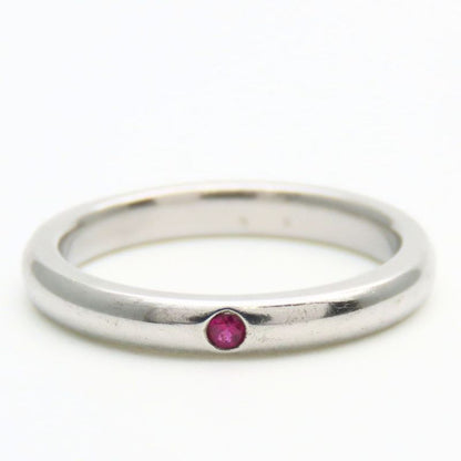 Tiffany & Co Ring ・ring Stacking Band Elsa Peretti Silver 925 Ruby Approx 2.6g