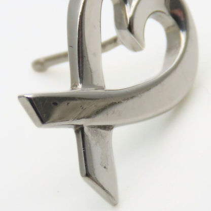 Tiffany & Co Earrings Loving Heart Silver 925 Approx 2.4g Silver Palomar