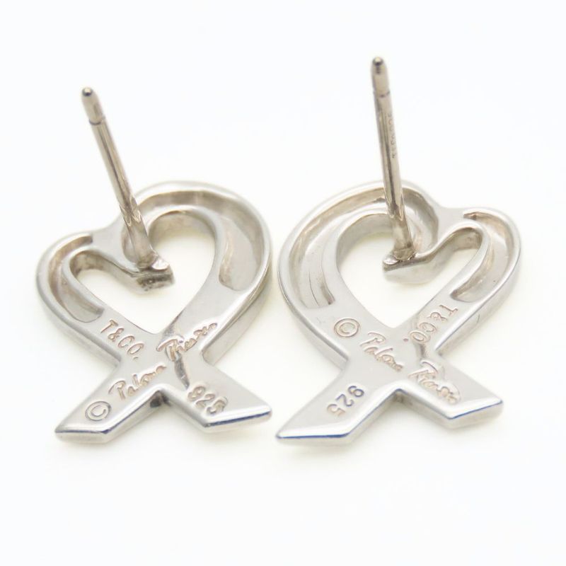 Tiffany & Co Earrings Loving Heart Silver 925 Approx 2.4g Silver Palomar