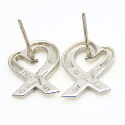 Tiffany & Co Earrings Loving Heart Silver 925 Approx 2.4g Silver Palomar