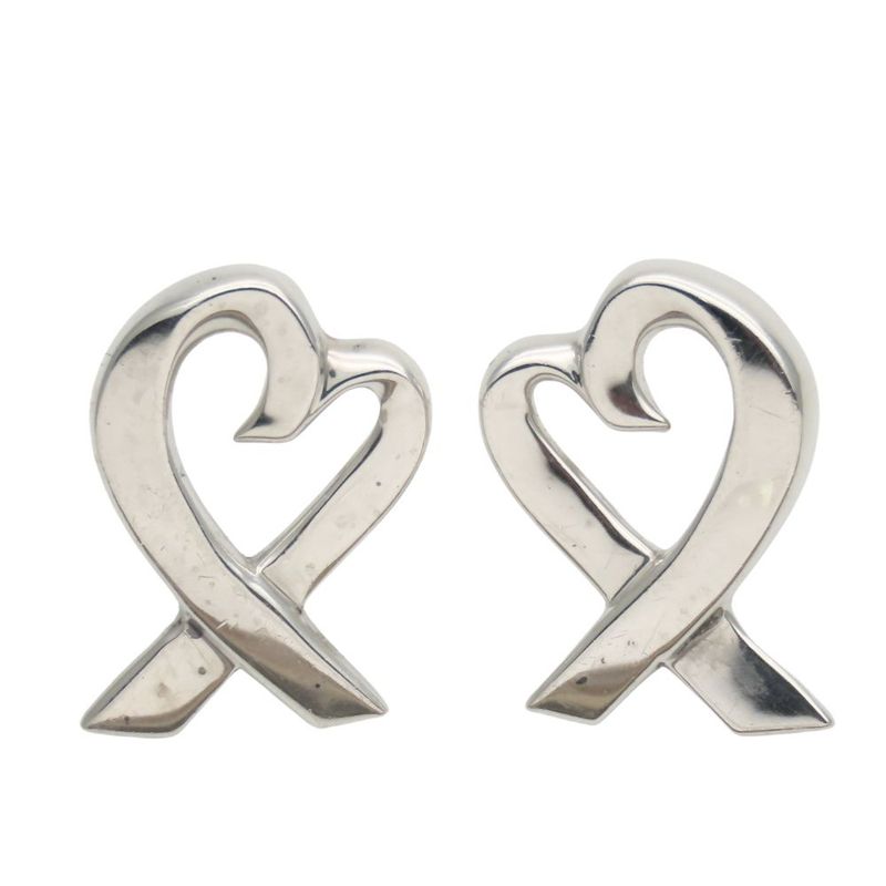 Tiffany & Co Earrings Loving Heart Silver 925 Approx 2.4g Silver Palomar
