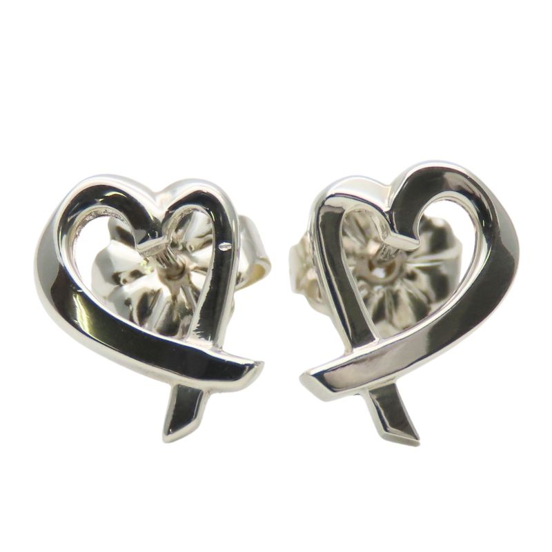 Tiffany & Co Earrings Loving Heart Silver 925 Approx 1.3g Silver Paloma Picasso