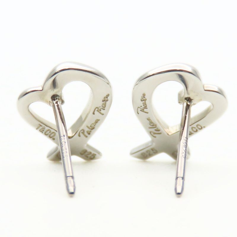 Tiffany & Co Earrings Loving Heart Silver 925 Approx 1.3g Silver Paloma Picasso