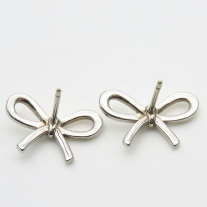 Tiffany & Co Earrings Bow Silver 925 Approx 1.4 g Accessory Cute Ribbon