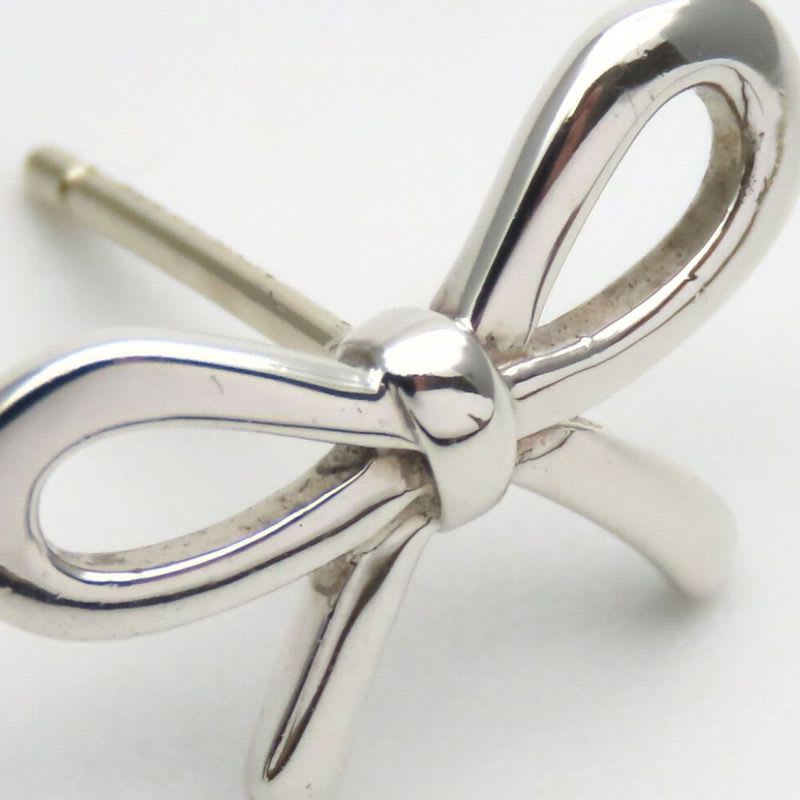 Tiffany & Co Earrings Bow Silver 925 Approx 1.4 g Accessory Cute Ribbon