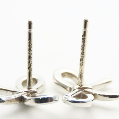 Tiffany & Co Earrings Bow Silver 925 Approx 1.4 g Accessory Cute Ribbon