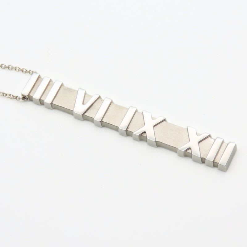 Tiffany & Co Necklace Atlas Bar Silver 925 Approx 6.8 g Accessories