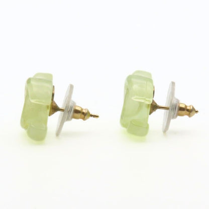 Chanel Earrings Coco Mark Plastic Green 02p Accessories Cute Ladies Women Chanel
