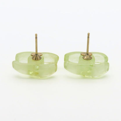 Chanel Earrings Coco Mark Plastic Green 02p Accessories Cute Ladies Women Chanel