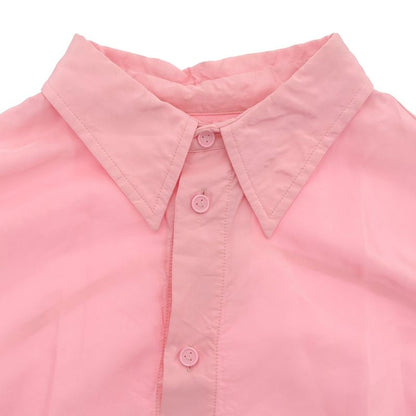 Bottega Veneta Rayon Silk Satin Shirt 679294 V1li0 Pink 42