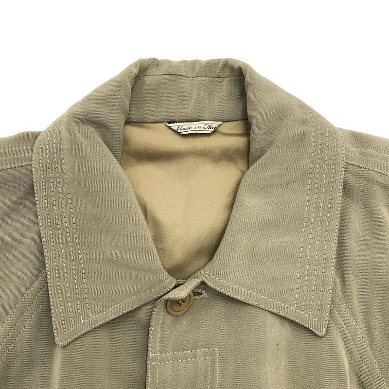 Gianni Versace Gianni Versace 1990's Long Stay Collar Coat Khaki-Beige 48
