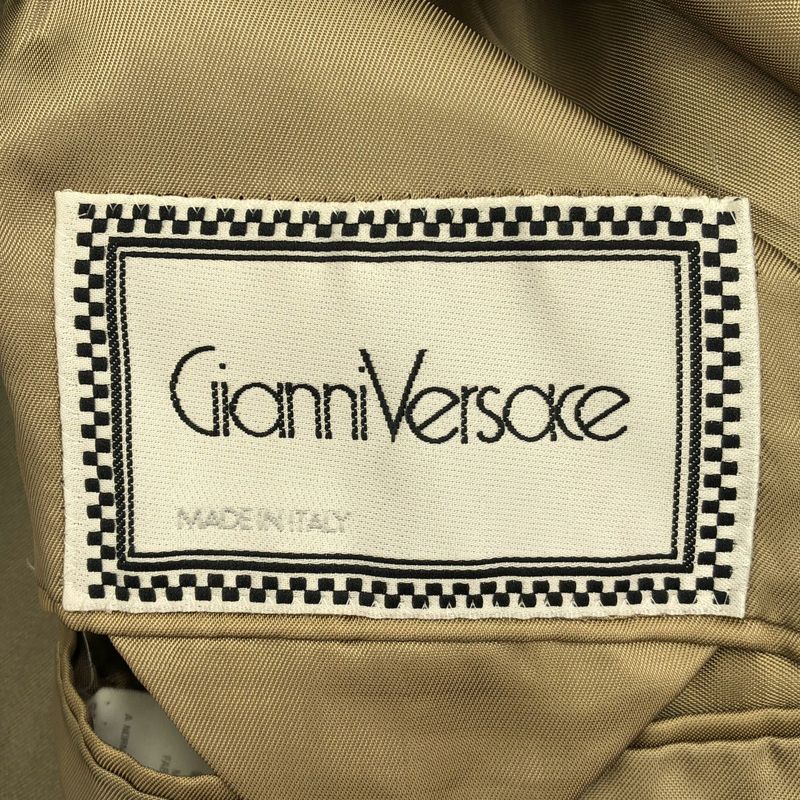 Gianni Versace Gianni Versace 1990's Long Stay Collar Coat Khaki-Beige 48