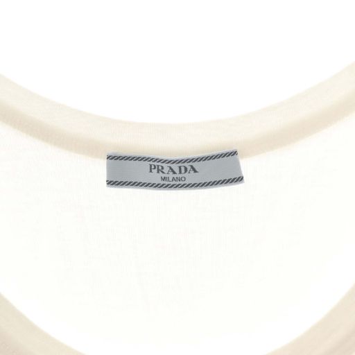 Prada Ribbed Knit Jersey Tank Top 38 White 39546x Do - OS