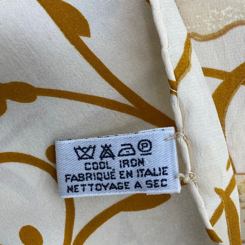 Chanel Scarf Large Silk Floral Pattern Here Mark Logo Multicolor