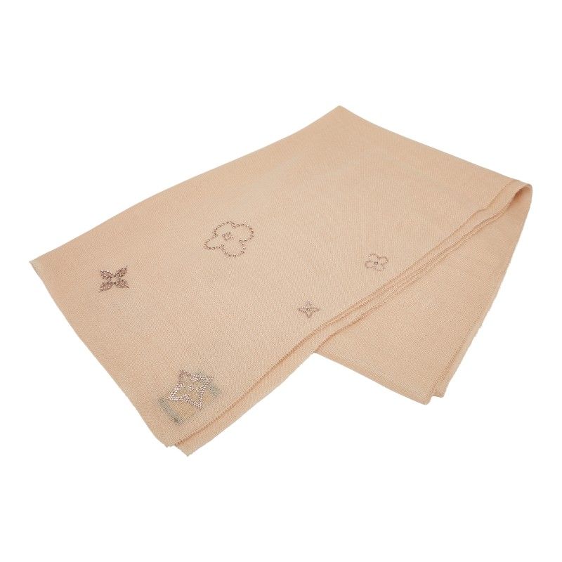 Louis Vuitton Rhinestone Etole Monte Carlo M74496 Pink Cashmere Women Louis