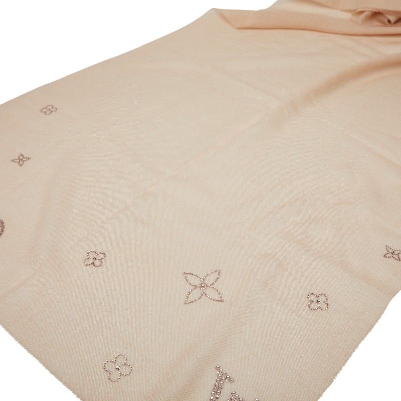 Louis Vuitton Rhinestone Etole Monte Carlo M74496 Pink Cashmere Women Louis
