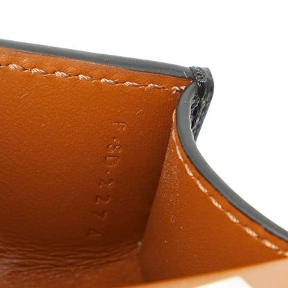 Celine Triomphe Lip Case Black Brown PVC Leather Women's Celine