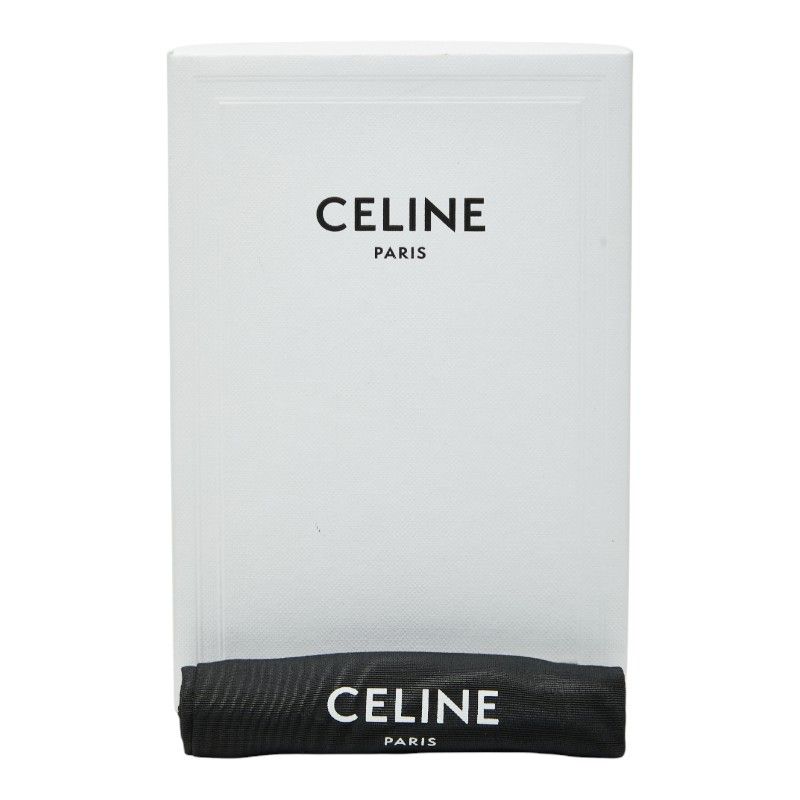 Celine Triomphe Lip Case Black Brown PVC Leather Women's Celine