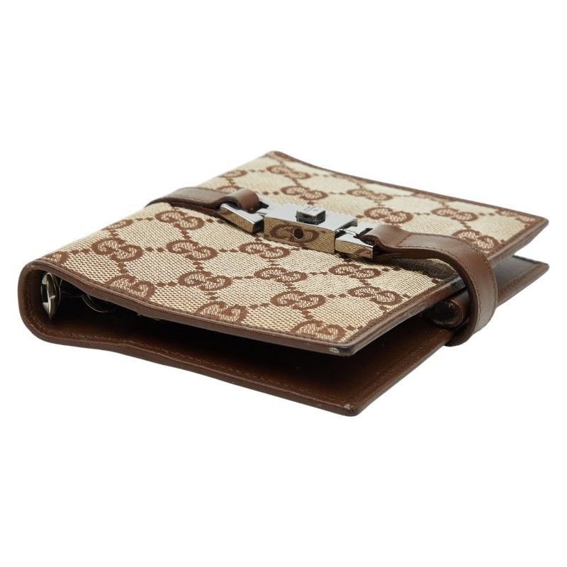 Gucci GG Canvas Jackie 031 2888 Beige Brown Canvas Leather Women's Gucci