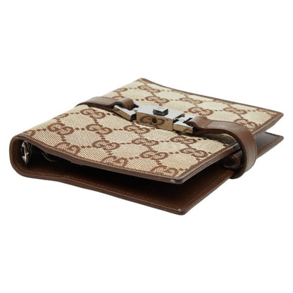 Gucci GG Canvas Jackie 031 2888 Beige Brown Canvas Leather Women's Gucci