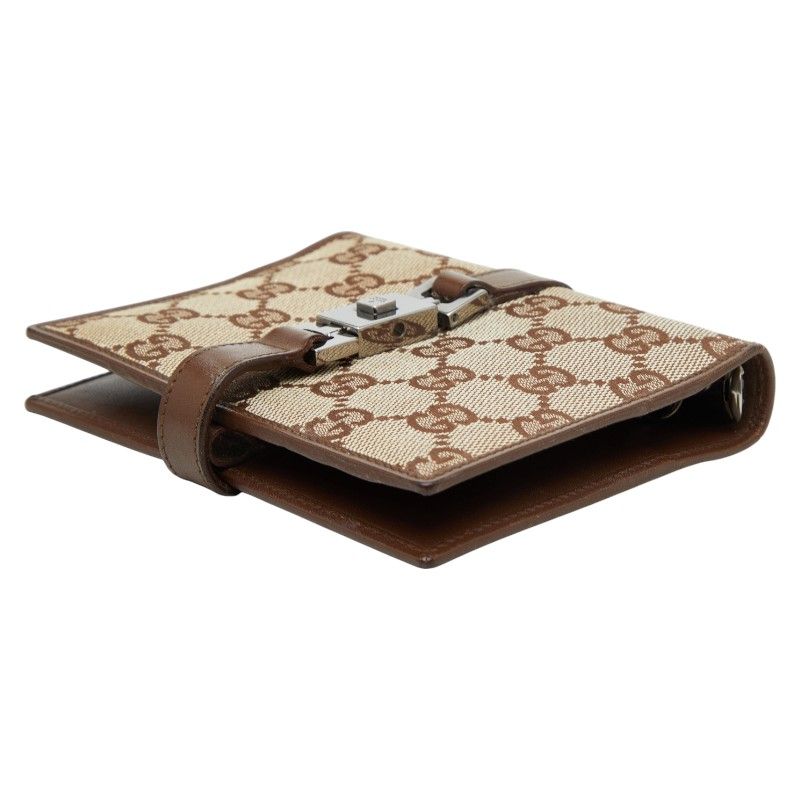 Gucci GG Canvas Jackie 031 2888 Beige Brown Canvas Leather Women's Gucci
