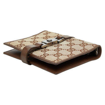 Gucci GG Canvas Jackie 031 2888 Beige Brown Canvas Leather Women's Gucci