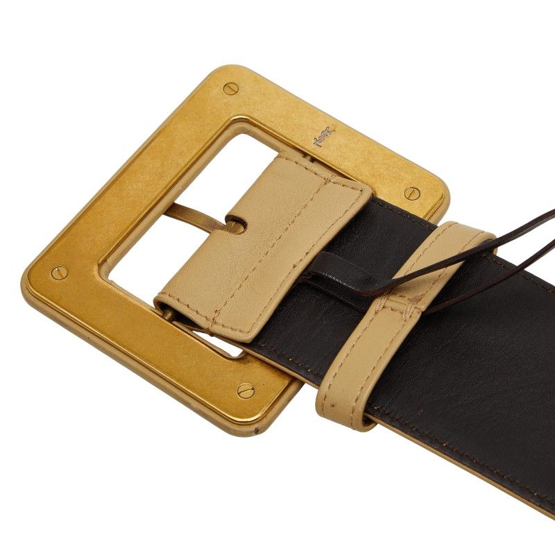 Saint Laurent Belt Size: 80 32 Beige Leather Women's Saint Laurent