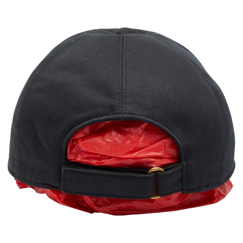 Gucci Embroidery Baseball Cap Size XL 59cm (23.23in) 596211 Black Red Cotton