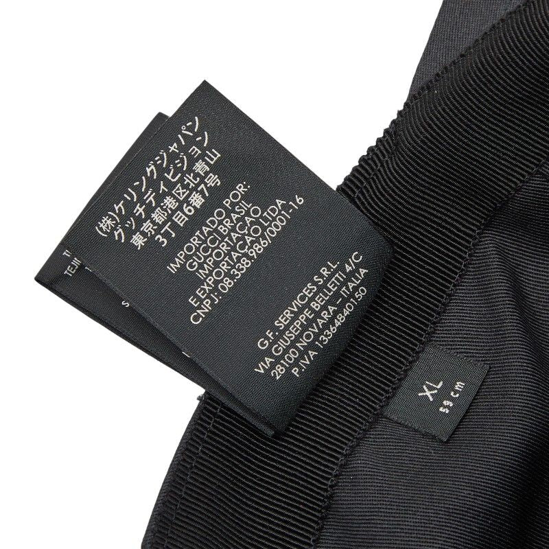 Gucci Embroidery Baseball Cap Size XL 59cm (23.23in) 596211 Black Red Cotton