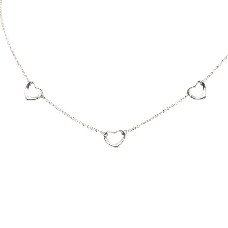 Tiffany & Co Open Heart 3 Motifs Sv925 Silver Ladies Tiffany & Co