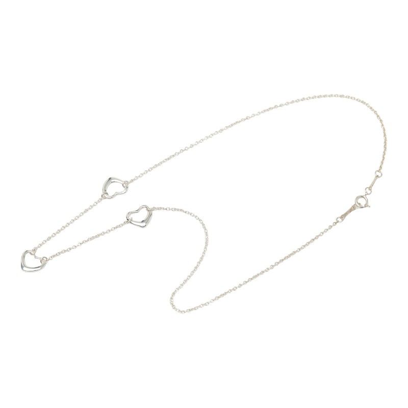 Tiffany & Co Open Heart 3 Motifs Sv925 Silver Ladies Tiffany & Co