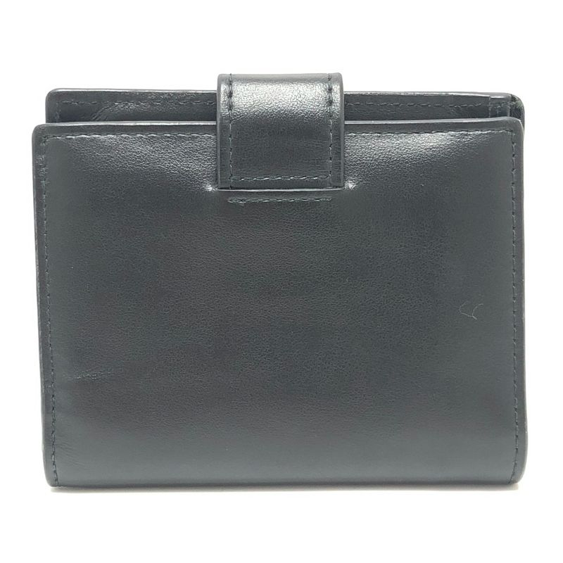 Prada Bifold Wallet with Triangular Plate 1mv204 Leather Black