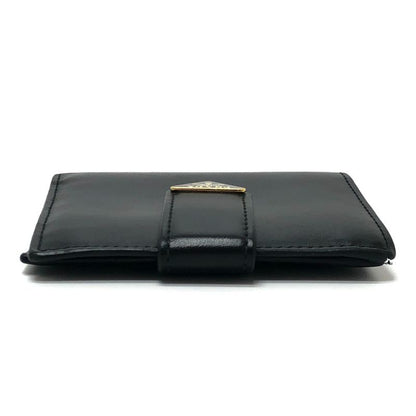 Prada Bifold Wallet with Triangular Plate 1mv204 Leather Black