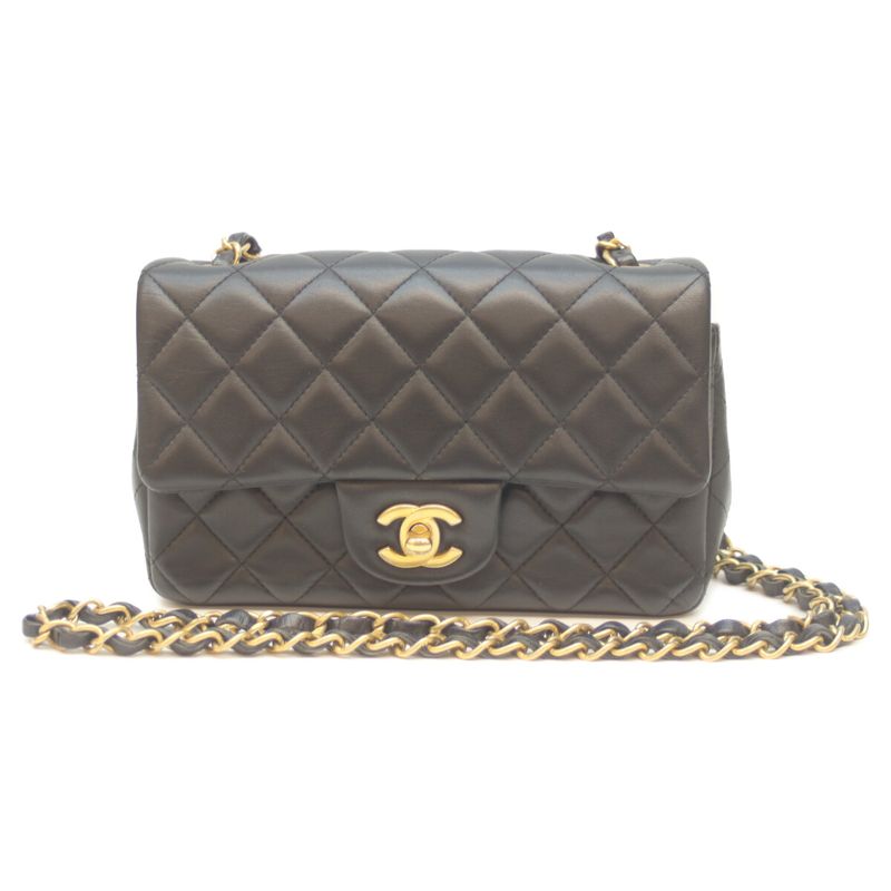 Chanel 27 No A69900 Black Ghardware Lamb Mini Matrasse 20 Chain Shoulder