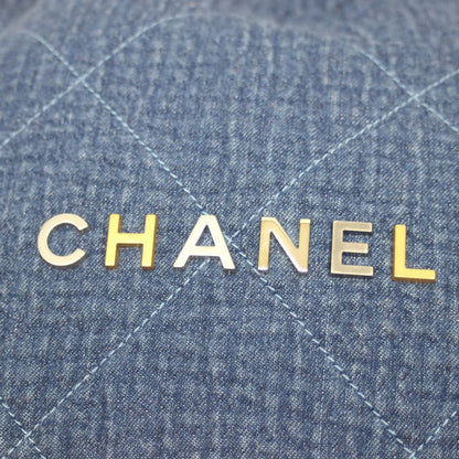 Chanel As3260 Blue Denim Gold and Silver Hardware Chanel 22 Small