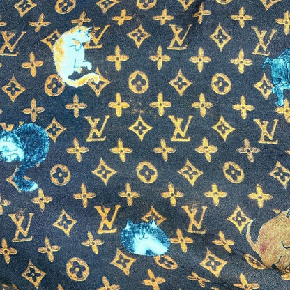 Louis Vuitton Shawl Etoile Cat Glam Mp2265 Wool Brown