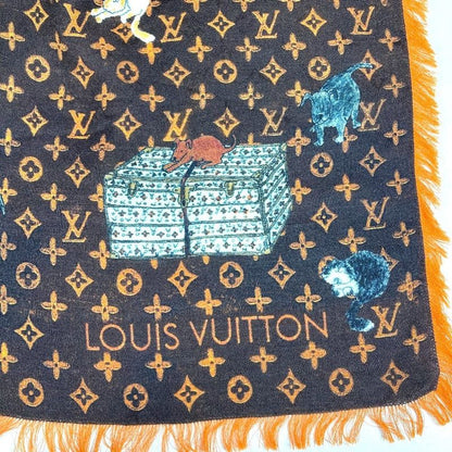 Louis Vuitton Shawl Etoile Cat Glam Mp2265 Wool Brown