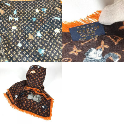 Louis Vuitton Shawl Etoile Cat Glam Mp2265 Wool Brown