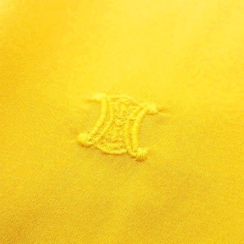 Celine Old Celine Gilou Macadam Embroidered Silk Shirt Long Sleeves Made in