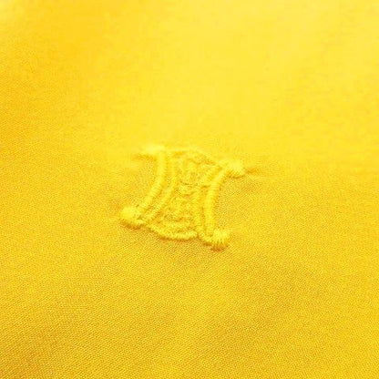 Celine Old Celine Gilou Macadam Embroidered Silk Shirt Long Sleeves Made in