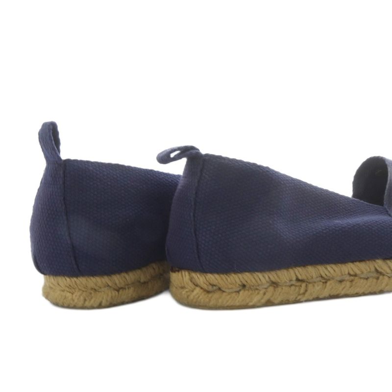 Hermes Slip on Flats Espadrilles Canvas 35 Navy Yo27 - Gy57