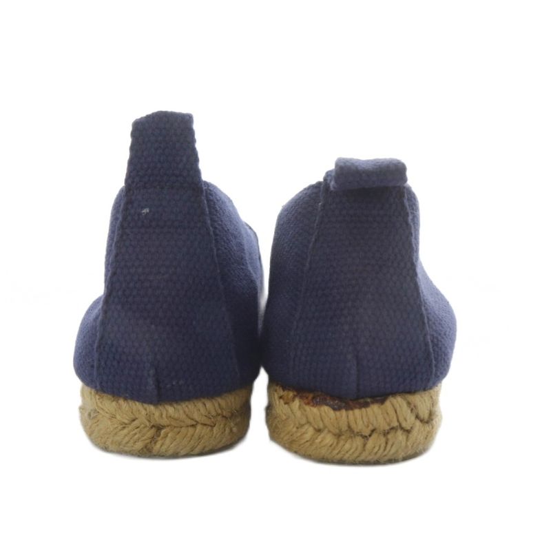 Hermes Slip on Flats Espadrilles Canvas 35 Navy Yo27 - Gy57