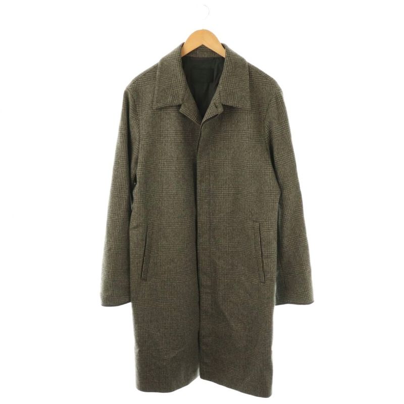 Prada Coat Stencil Collar Outerwear Long Wool Alpaca Blend 50 Grey Nr - Gy20