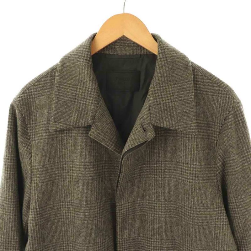 Prada Coat Stencil Collar Outerwear Long Wool Alpaca Blend 50 Grey Nr - Gy20