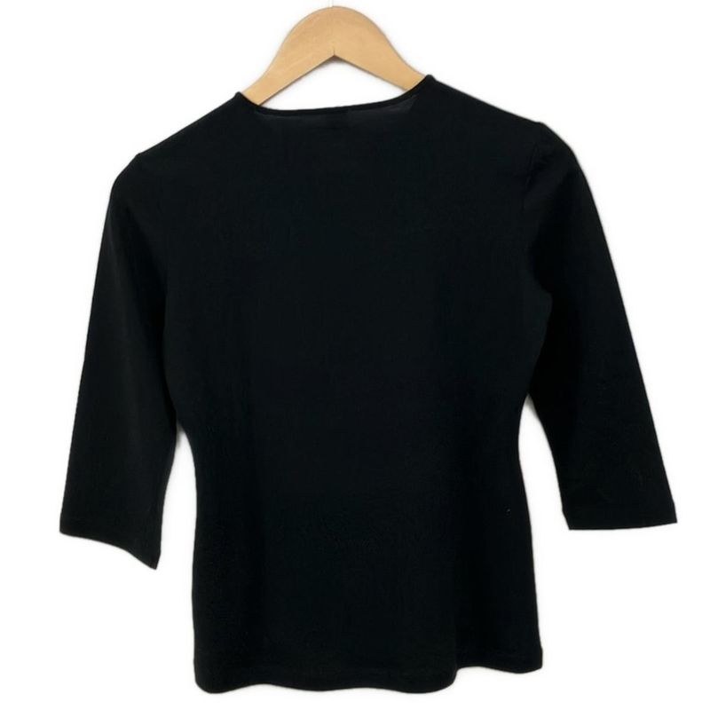 Hermes Seventh Sleeve Cut and Sewn Size 34 S Women's - Black Crew Neck