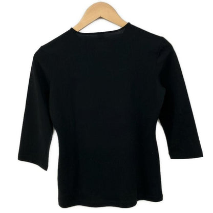 Hermes Seventh Sleeve Cut and Sewn Size 34 S Women's - Black Crew Neck
