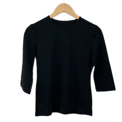 Hermes Seventh Sleeve Cut and Sewn Size 34 S Women's - Black Crew Neck