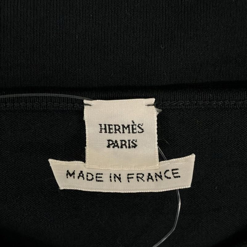 Hermes Seventh Sleeve Cut and Sewn Size 34 S Women's - Black Crew Neck