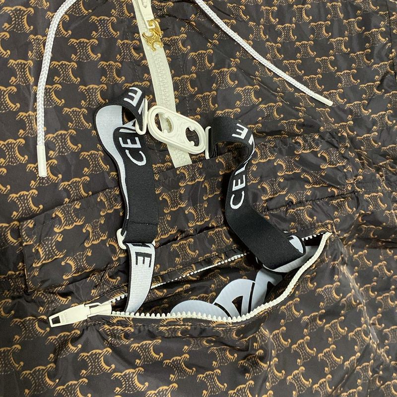 Celine Blouson Size 34 S Women's Triomphe Monogram Windbreaker 2w388344n Dark